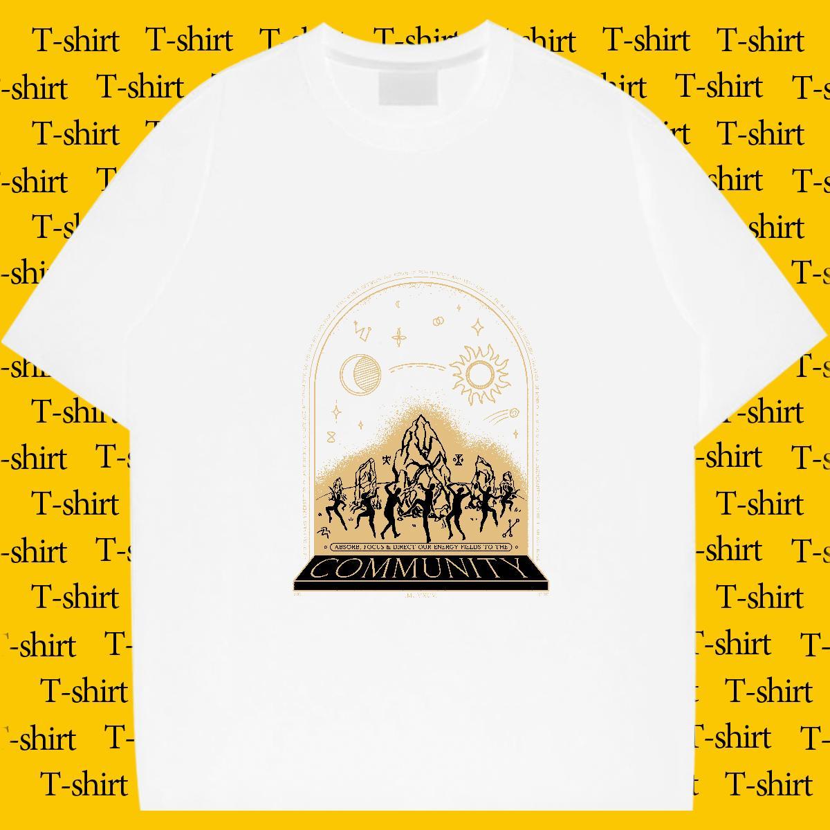 Cool Design Tshirts Anime Printing Street 230g Cotton White Plus Size Breathable Short Sleeve mountains Man T Shirts Designer Fashion Wear