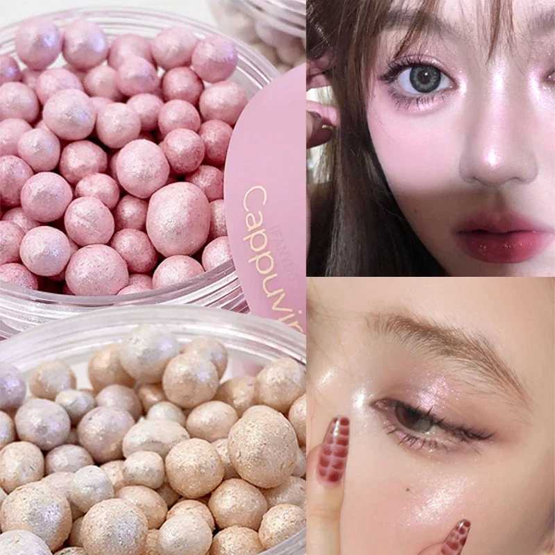 Pearly Highlighter Blush Powder Ball Clear Face Body Highgloss Glitter Highlight Natural Brightening 3D Shimmer Contouring Blush Y240815