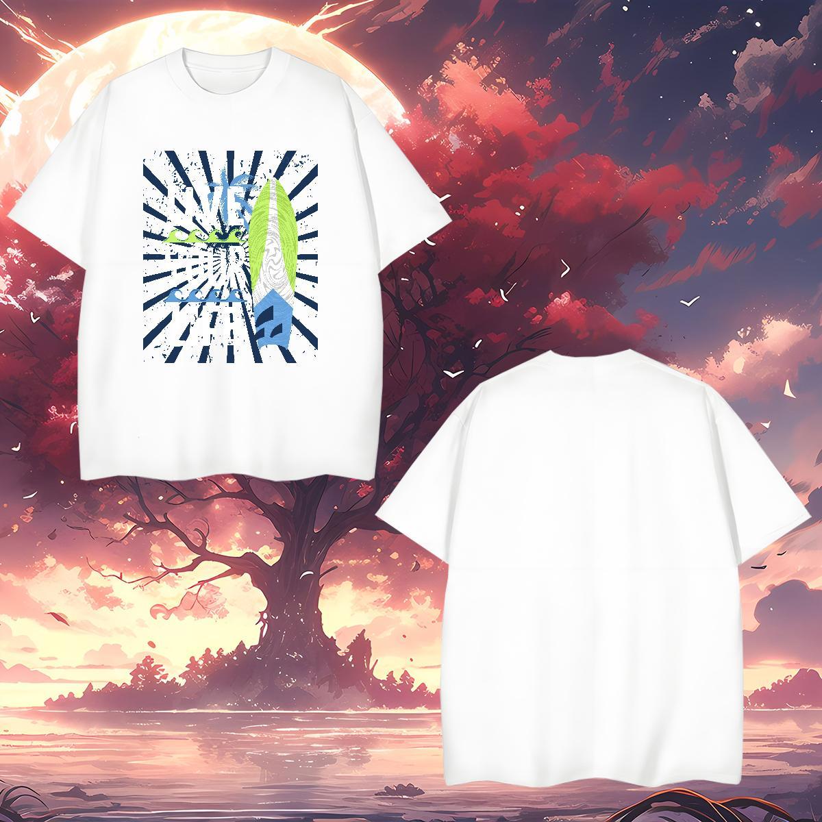 T-Shirts for Men 230g Cotton tree Beach Short Sleeve Soft Asian Size Couples T Shirts Casual New Cool Tops