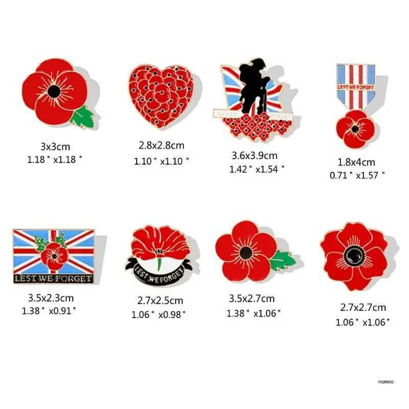 Poppys lapel pin Versatile Flower Breastpin accessory flower brooch W240815