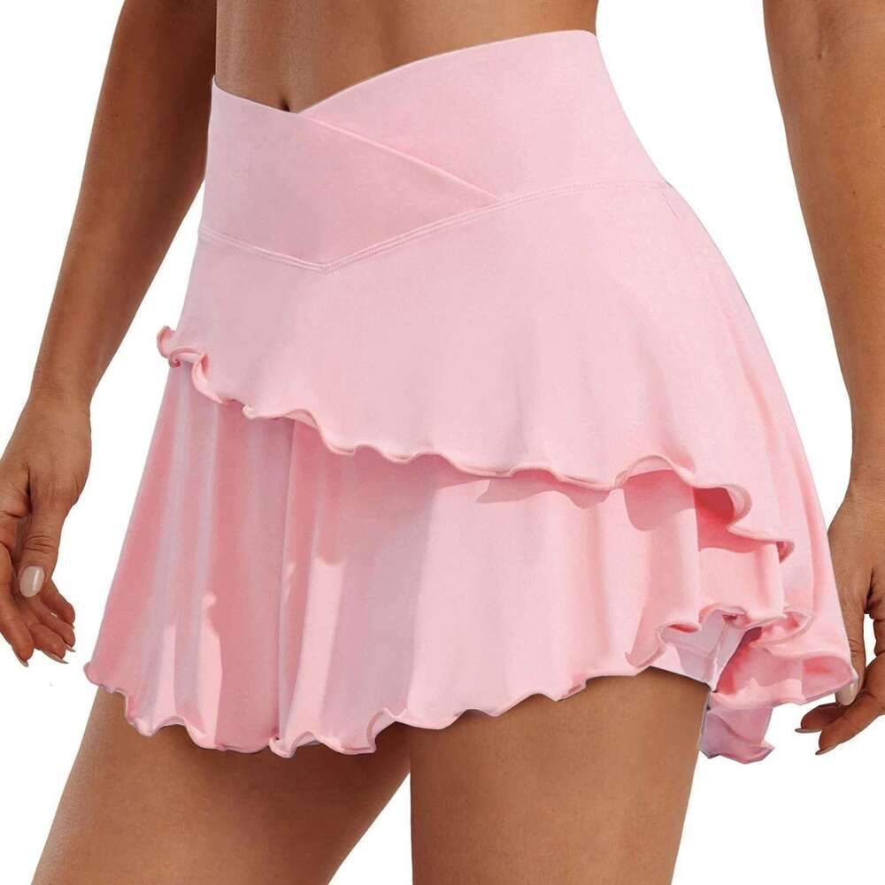 Tennis Women's Cross Solid Color Short Pleated Light Sports Skirt With Pockets Skirts for Women Trendy Summer s