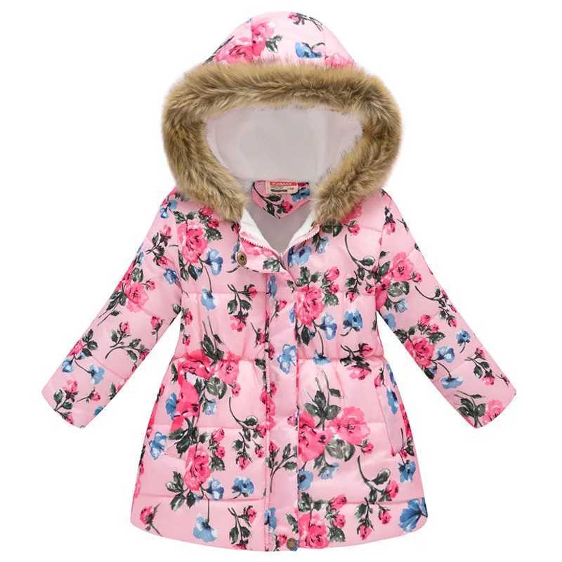 Winter baby warm coat with faux fur clothing childrens snow jacket cotton padded jacket Parka W240814