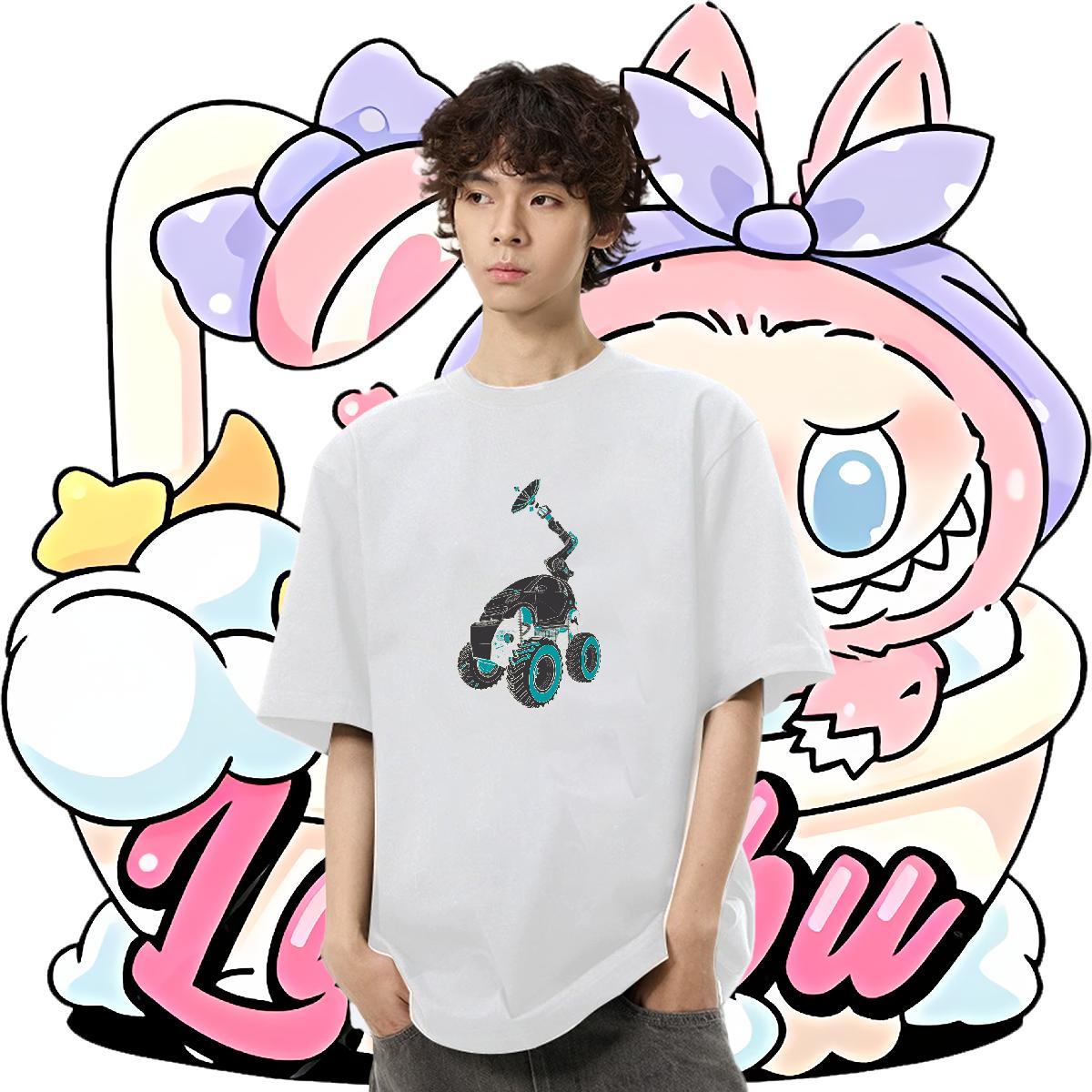 Cool Tshirts Casual 230g Cotton Asian Size Breathable Short Sleeve telecar T Shirts Men Wholesale Clothes