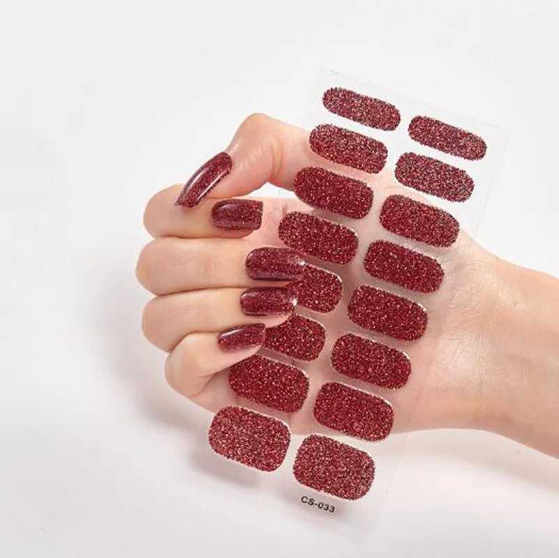 Nail Sticker New Solid Color Adhesive Nail Wraps DIY Nail Polish Film Patch Manicures Transfer Decals Decors Pegatinas Ara UasXJ240814