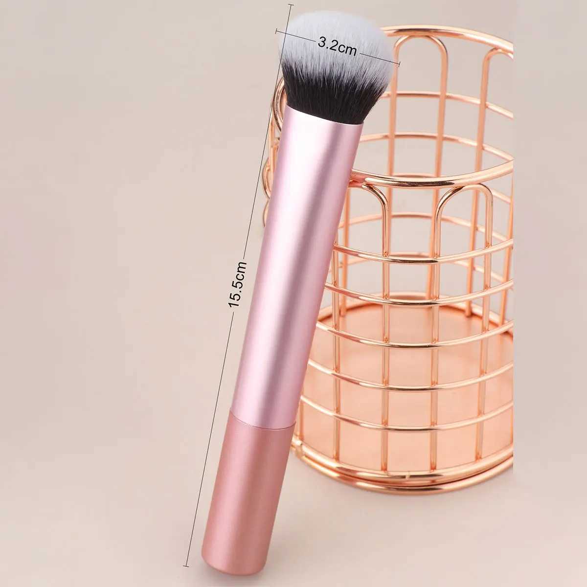 1 basic brush cheek makeup brush facial brush for powder blusher bronze and fluorescent agent makeup brush for loose or pressed powder W240814