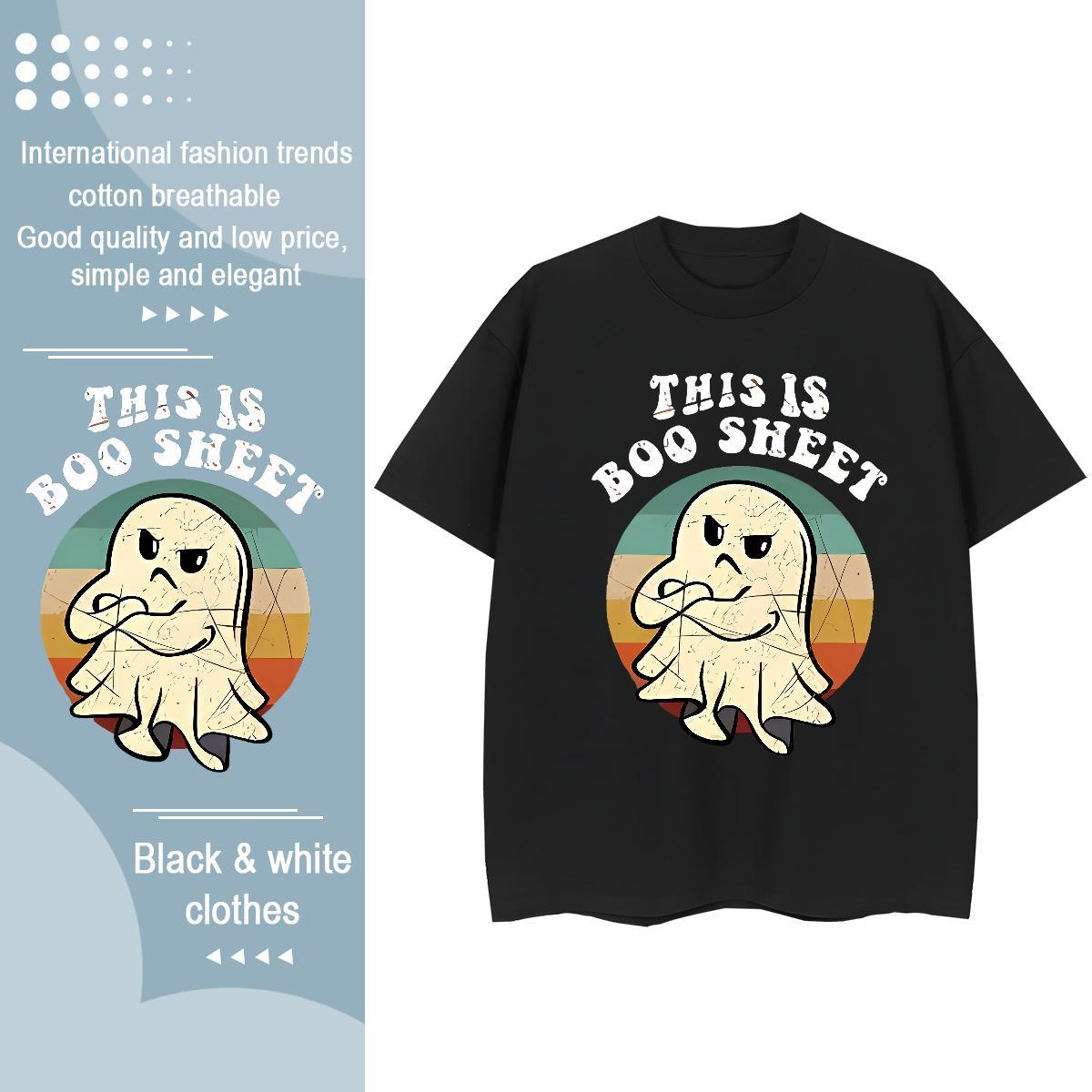 High Quality Men T Shirts halloween Breathable Crew Neck Daily Outfit Plus Size Custom 100% Cotton 230g Men Tshirts Casual New Clothings