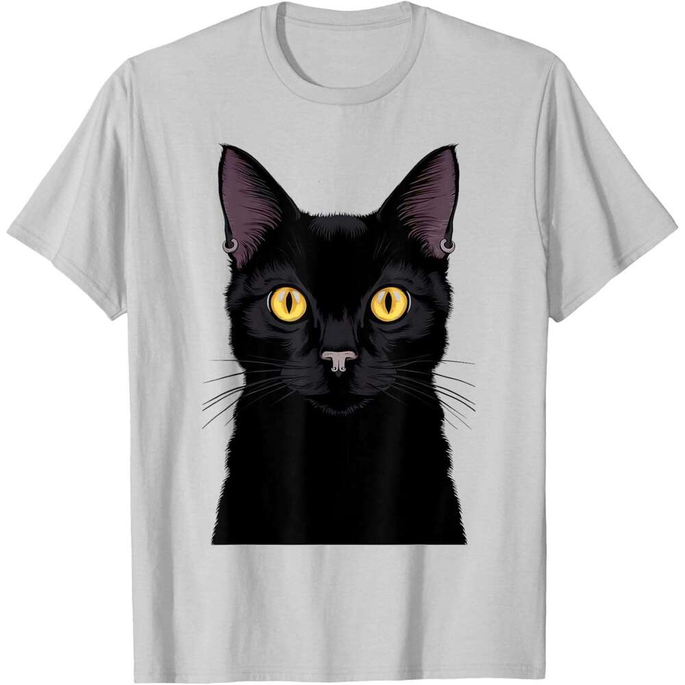 T shirt for Mens Womens Black Halloween Costume Spooky Cat Mom Dad T-Shirt Shirts Tshirt Graphic Tee Casual Tops Clothes Short sleeve 2025