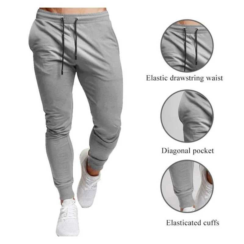 Casual pants mens jogging sports pants large size elastic waist sports casual mens loose fitness clothing spring thinW240725