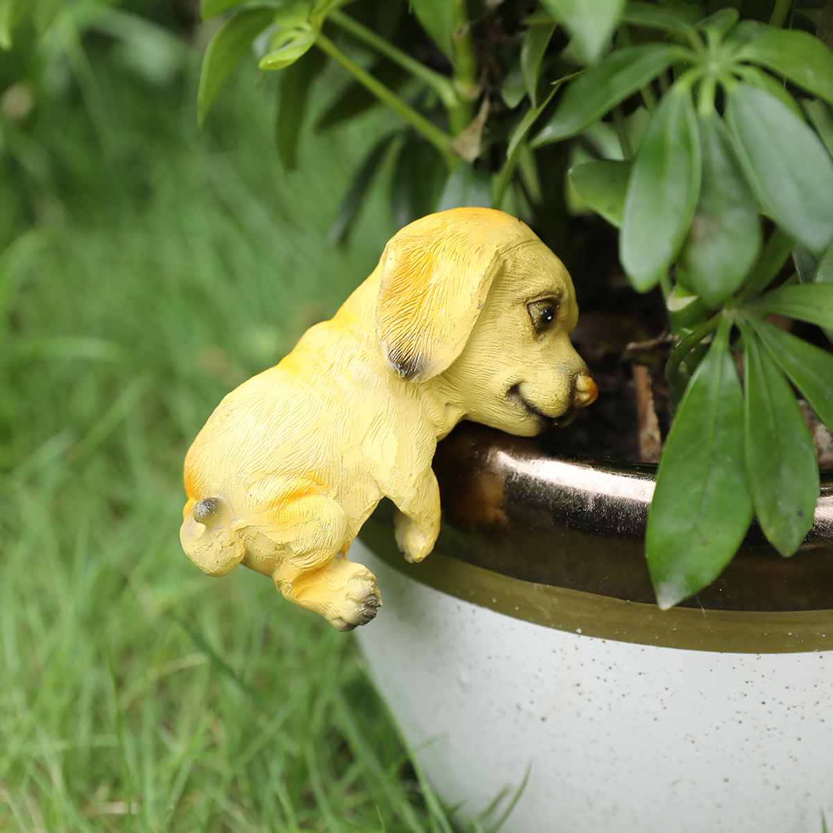 decoration puppy statue resin flower pot hanging garden decoration resin crafts