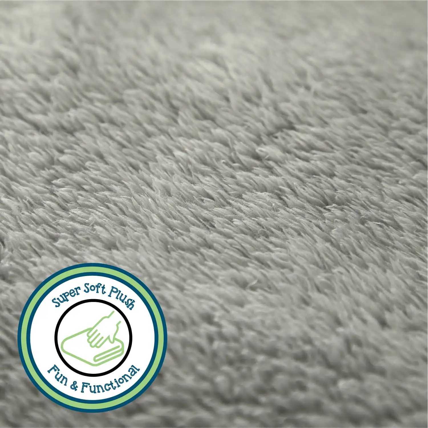 Soft Gray Oversized Fuzzy Throw Blanket for Kids 72 x 50 inches Made of 75% polyester and 25% recycled polyester it feels soft Y240815