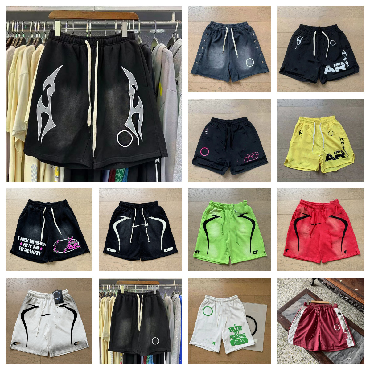 mens helllystarshorts Designer short swim shorts Summer fashion Casual women Classic Mesh Sports runnning Fitness Basketball Pants Breathable Beach Bottoms DY