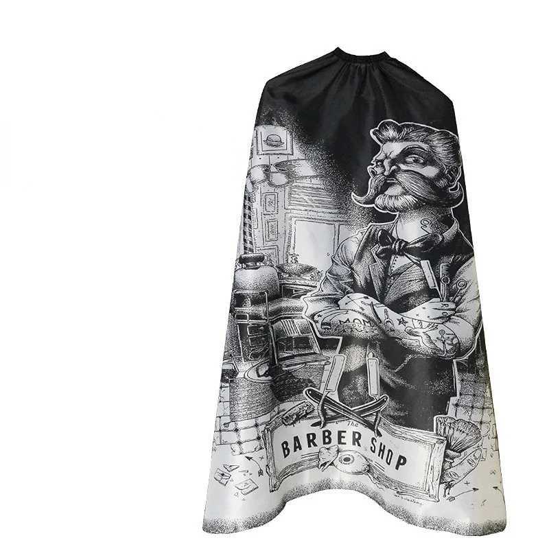 New hairstylist barber clothing skull pattern apron polyester Cape Town hairstyling design supplies salon barber clothing barber W240814