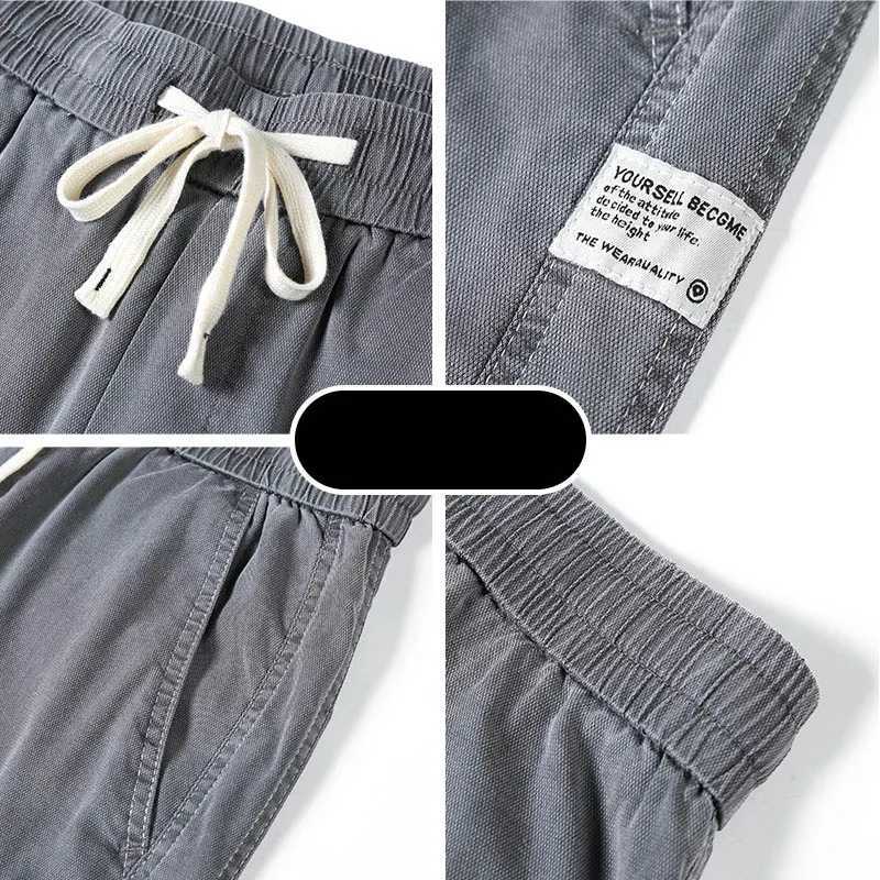 Mens summer new ultra-thin luggage Lyocell soft and breathable straight Trouser elastic waist casual Trouser Plus size M-5XLW240725