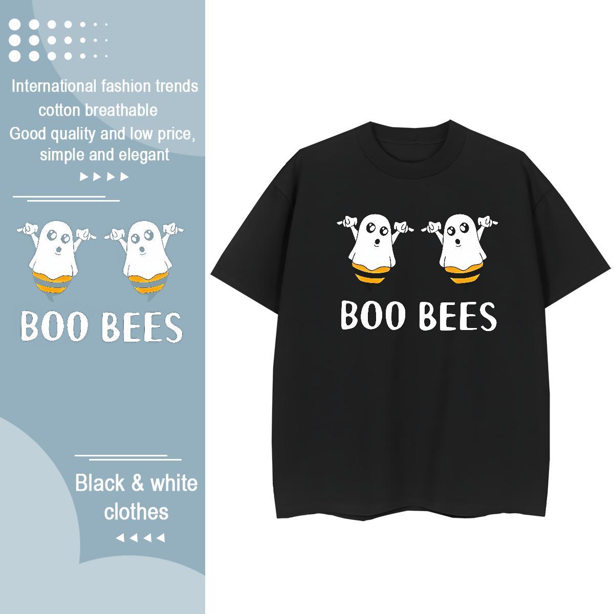 Loose Fit T Shirts Men halloween Breathable Short Sleeve Anime Printing Street White Plus Size 230g Pure Cotton Couples T Shirts 2024 Designer Wear