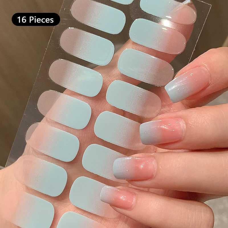 Nude Gradient Nail Sticker Long Lasting Full Cover Wraps Self-adhesive Stickers for Nails Nail Art DIY Decoration Press on NailsXJ240814
