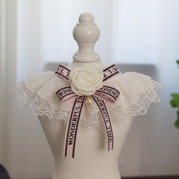 Pet Bib Saliva Towel Rose Pearl Bib Dog Cat Cute Lace Bow Neck Collar Than Bear Teddy Bow Tie Collar
