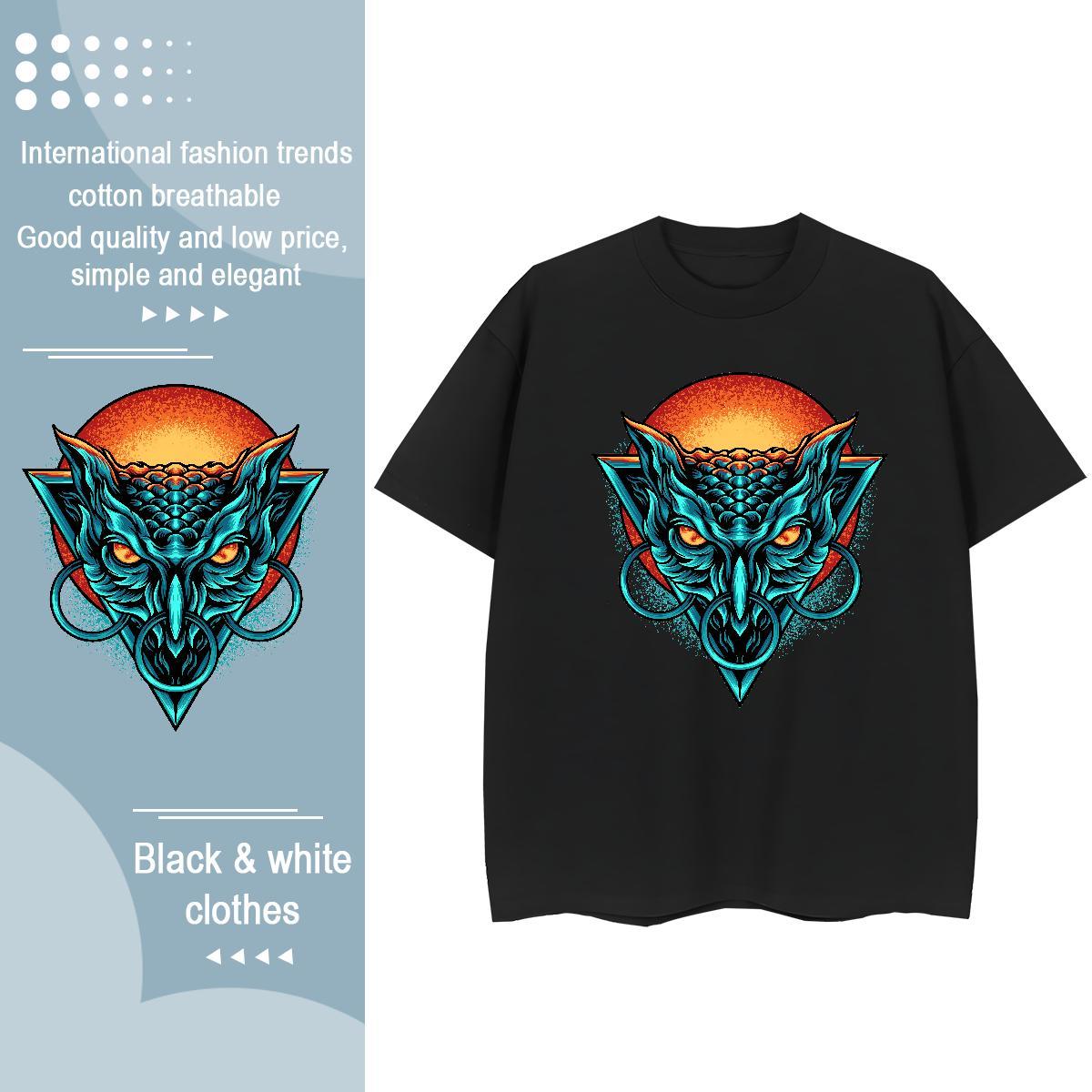 Cool Design T-Shirts for Men O-Neck Short Sleeve Casual Daily Wear DIY Printed 100% Cotton 230g Men Tshirts Fashion Tees Shirts
