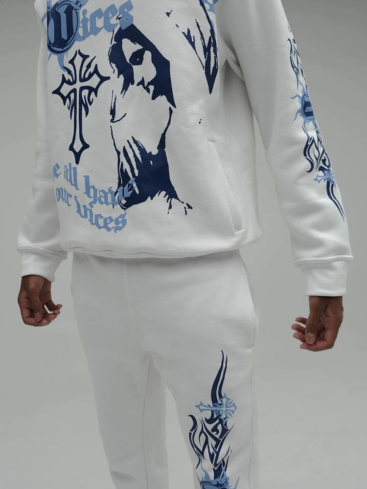Zip Hoodie Rhinestone demon goth Sweatshirt Sport Coat Pullover Gothic Y2k Long Sleeve Oversized hoodie jacket Mens hoodies emo 240810