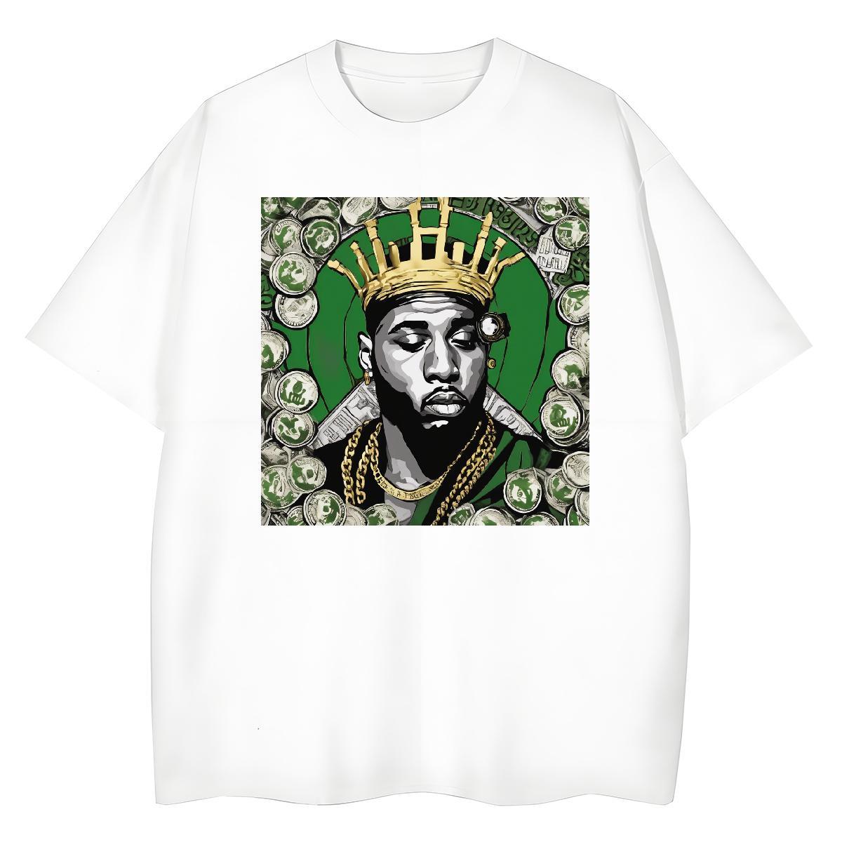 TOP Quality Men Tees Hip Hop Street 230g Pure Cotton Oversized 4XL Breathable Soft USD Man T Shirts New Wear