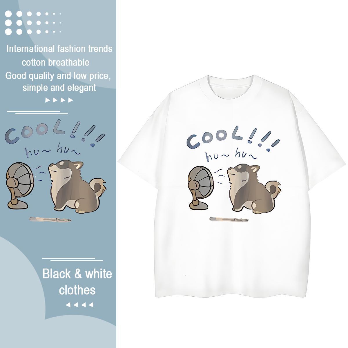 High Quality T shirt dog Pure Cotton Daily Wear Custom Anime 100% Cotton 230g Tshirts Designer Polos
