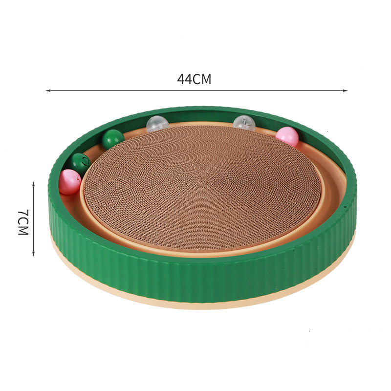 Glowing Bell Cat Plaything - Interactive Mint Spherical Toy with Circular Design & Textured Surface