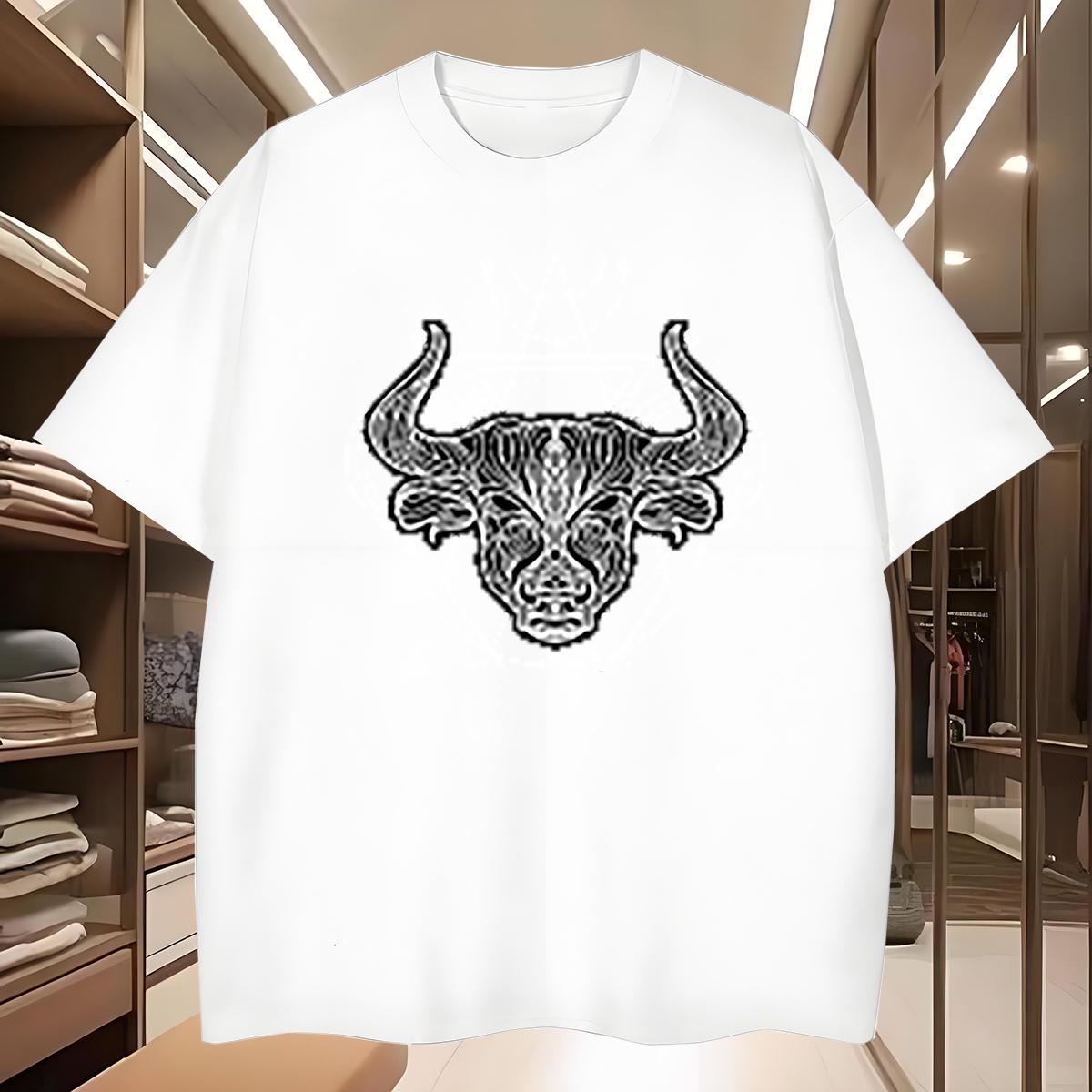 T-Shirts 230g 100% Cotton creature Street Wear O Neck Short Sleeves Custom Cartoon Tshirts Fashion Casual Loose Tees
