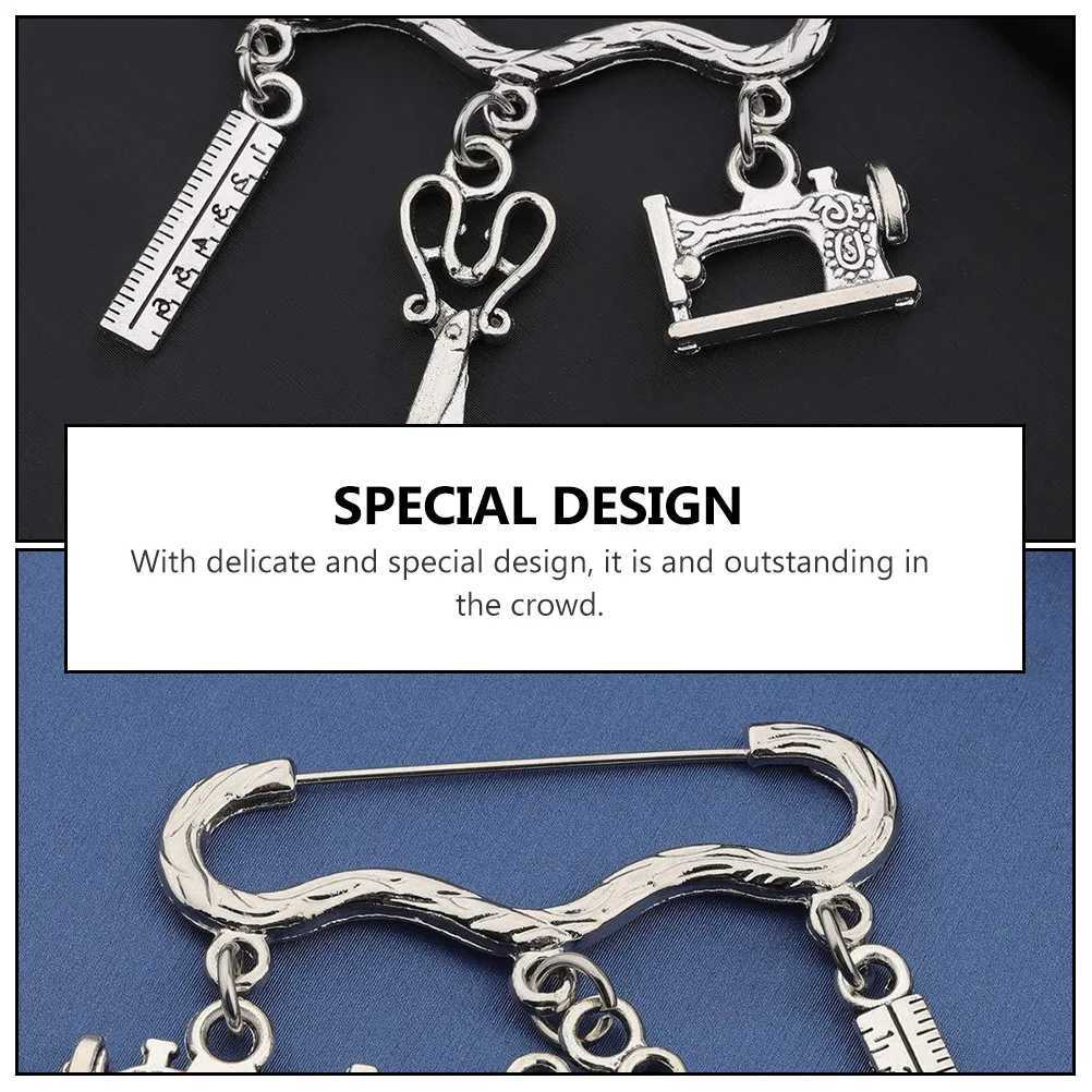 Sewing Machine Brooch Fashion Designer Gift Accessories Creative Pin Cutting Theme Decoration Brooch Cutting W240815
