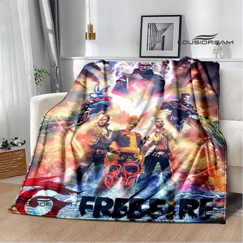 3D Games Free Fire printed blankets childrens warm blanket soft and comfortable blanket home travel blanket birthday gift Y240815