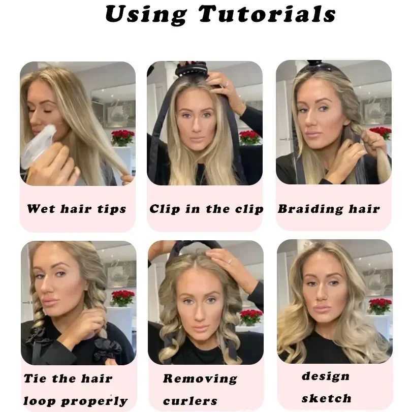 Womens non thermal curling iron non thermal curling headband a curling tool accessory that makes hair soft and shiny W240814