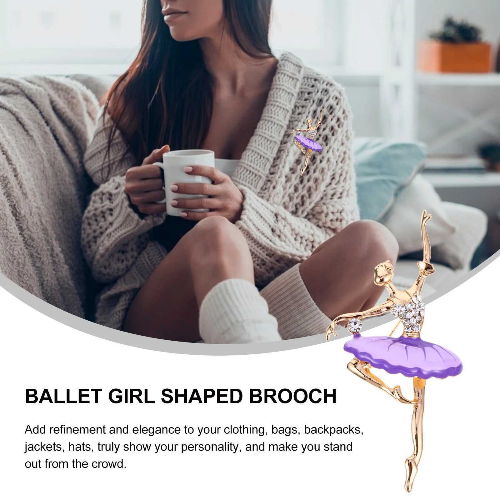 Girl brooch ballet brooch costume accessories zinc alloy dancer sweater W240815
