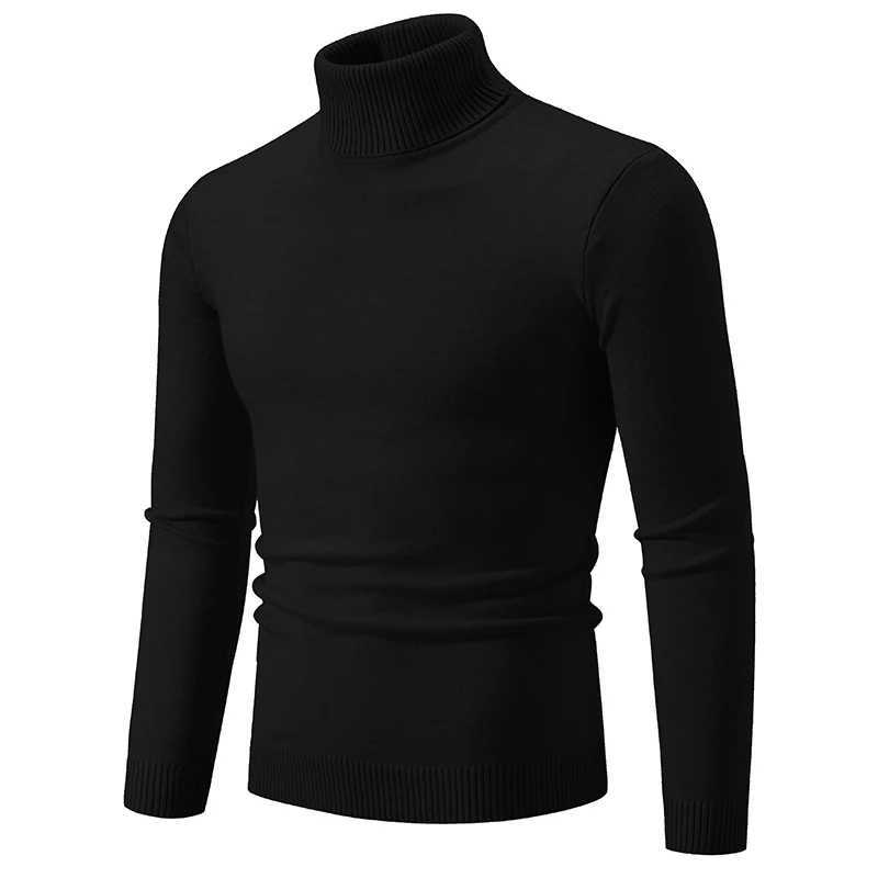 New Winter Turtleneck Thick Mens Sweaters Casual Turtle Neck Solid Color Quality Warm Slim Turtleneck Sweaters Pullover Men XJ250805
