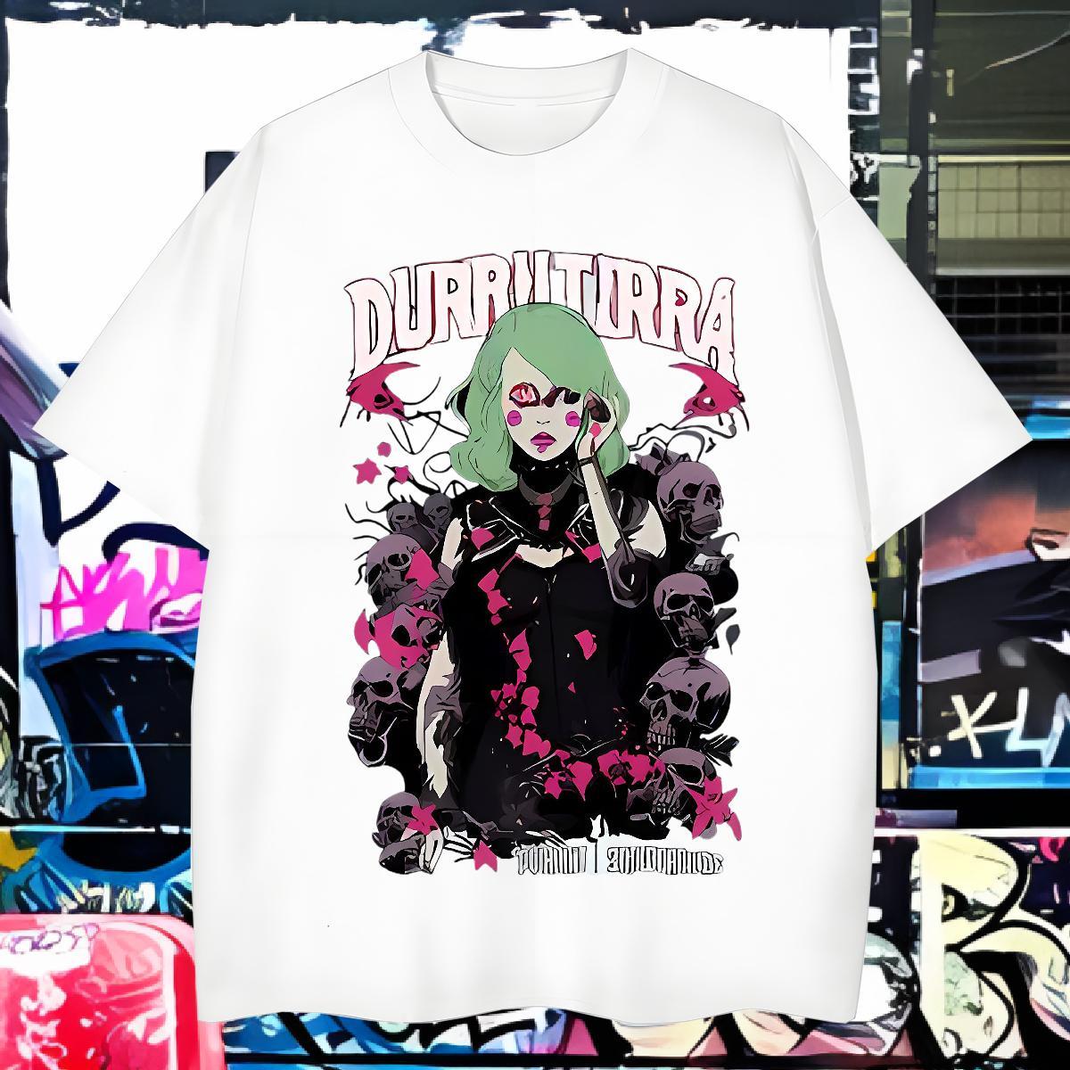T-Shirts for Men 100% Cotton 230g Terror Hip Hop O-Neck Short Sleeve Custom Anime Men Tees Designer Cool Tops Shirt
