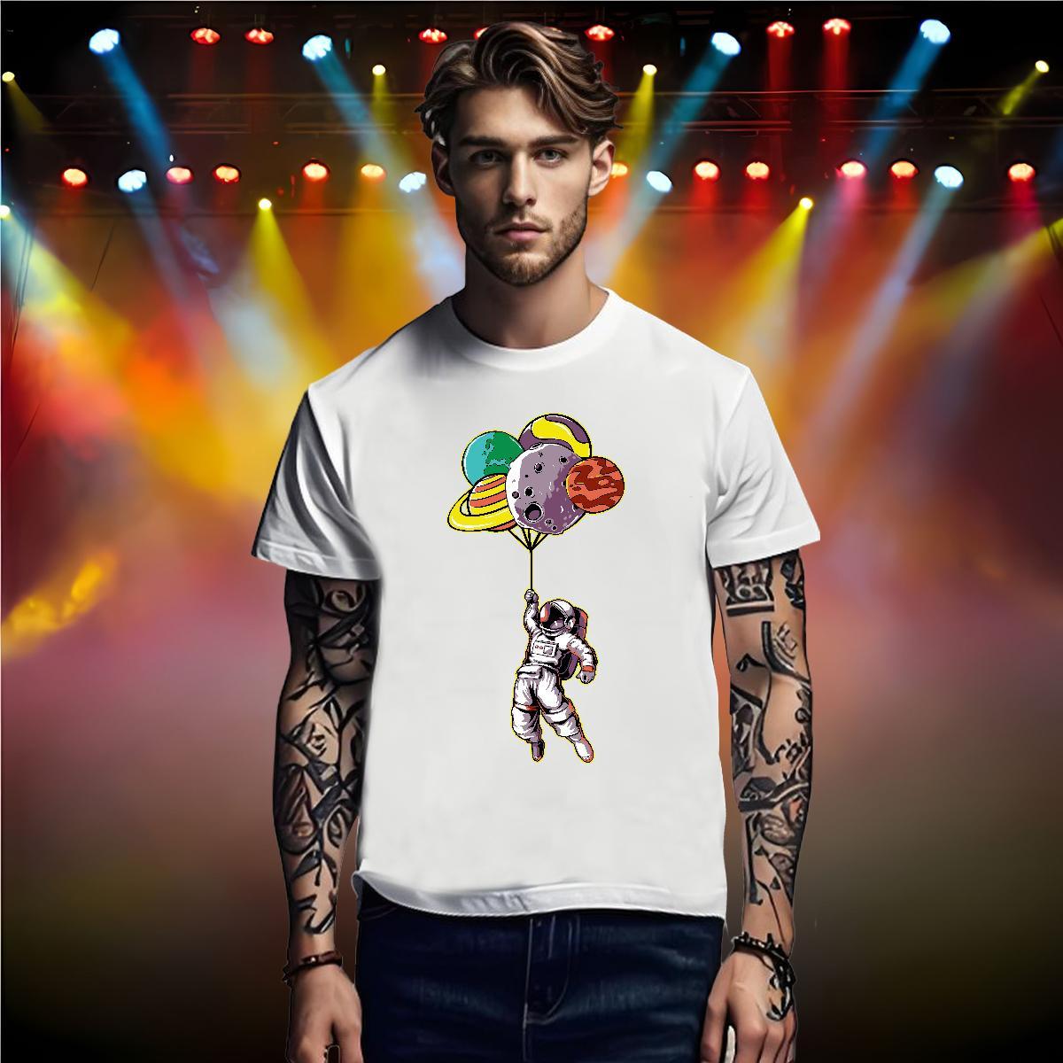 Man T Shirts 100% Cotton 230g cosmonaut Street Wear Breathable Short Sleeve Oversized Men Tshirts Fashion Designer Loose Fit Clothings