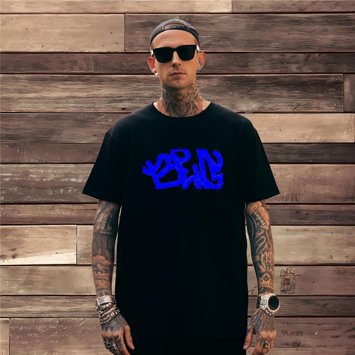 Classic letter T Shirt For Man Casual Men Tees 230g Cotton Free Shipping Breathable Crew Neck Anime Tee Shirt