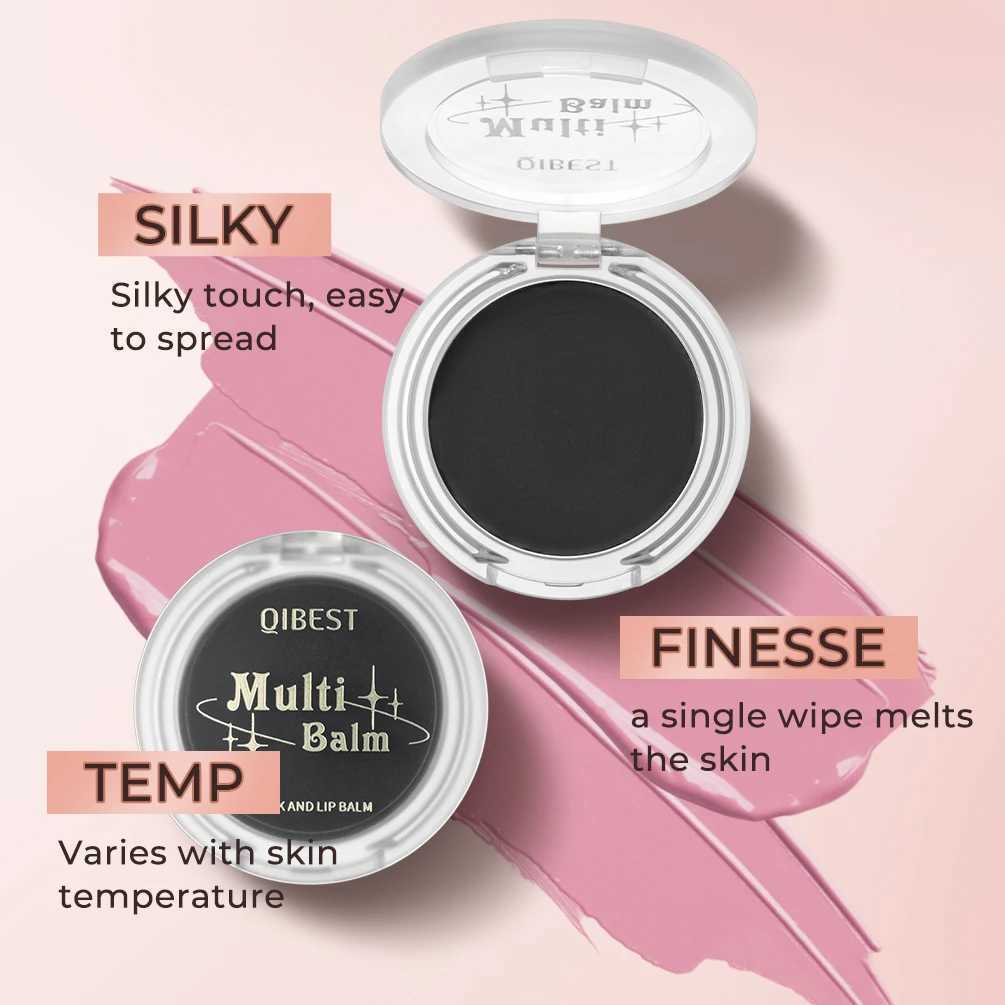 QIBEST Multifunct Balm 3 In 1 Matte Lipstick Blush Eyeshadow Lightweight Cream Color Changing Lipstick Lip Tint Makeup For Women Y240815