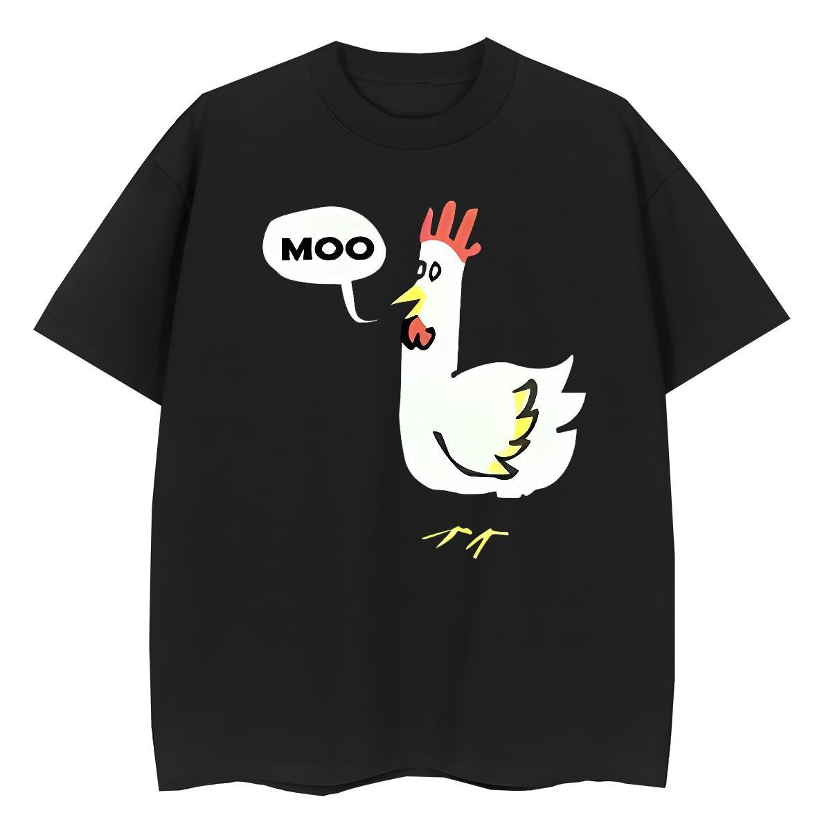 Classic T shirt chicken O-Neck Short Sleeve Spring Summer Oversized 3XL 4XL 230g Cotton Mens Tshirts Designer Wear