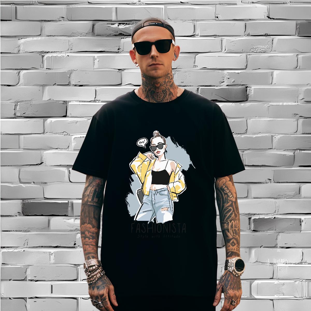 Men T Shirts 230g Pure Cotton character Hip Hop Street Crew Neck Custom Anime Men Tees Free Shipping Cool Design Polos