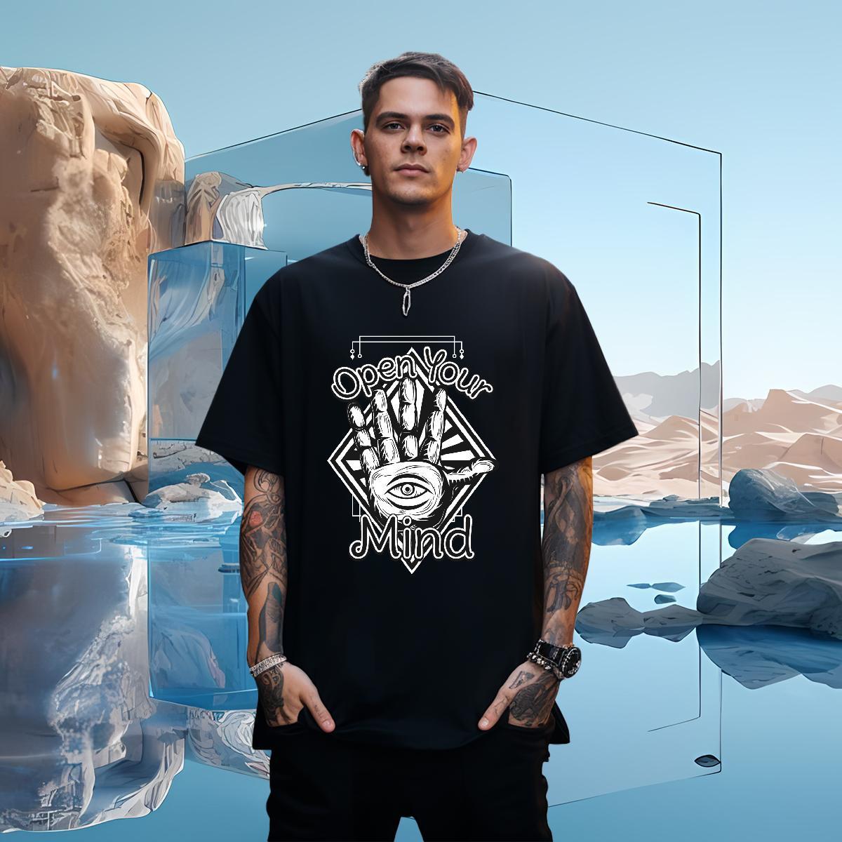 Mens T Shirts 230g Pure Cotton hands Anime Printing Street Breathable Custom Printing Couples T Shirts Fashion New High Quality Top Tees