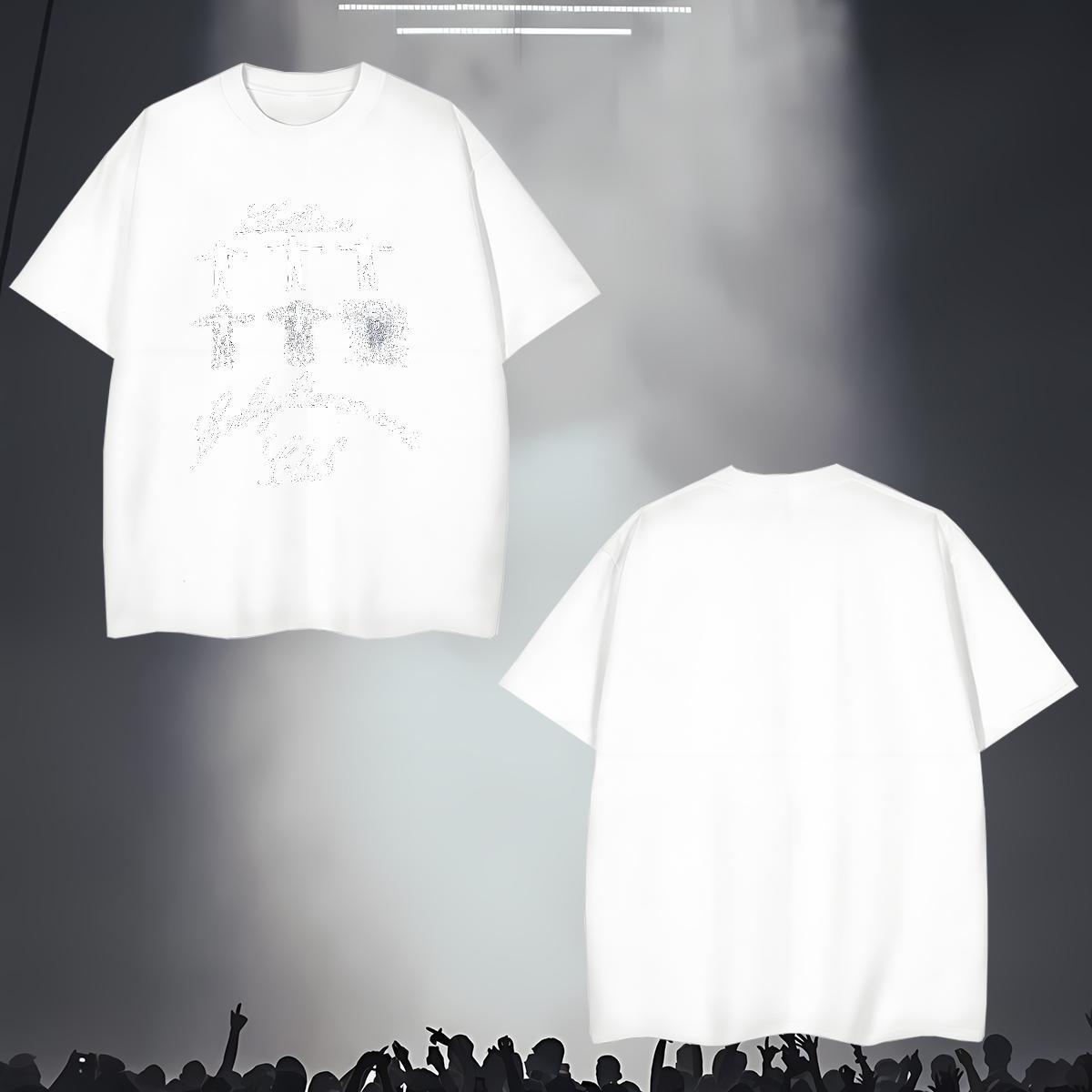 T-Shirts for Men 100% Cotton 230g handpainted High Street Hip Hop O Neck Short Sleeves Custom Print Plus Size Mens Tshirts Classic Casual Cool Design 