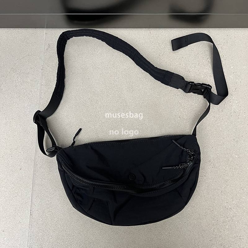 Summer new crossbody bag women's unisex wind casual fabric saddle bag simple lightweight wide strap bag trend