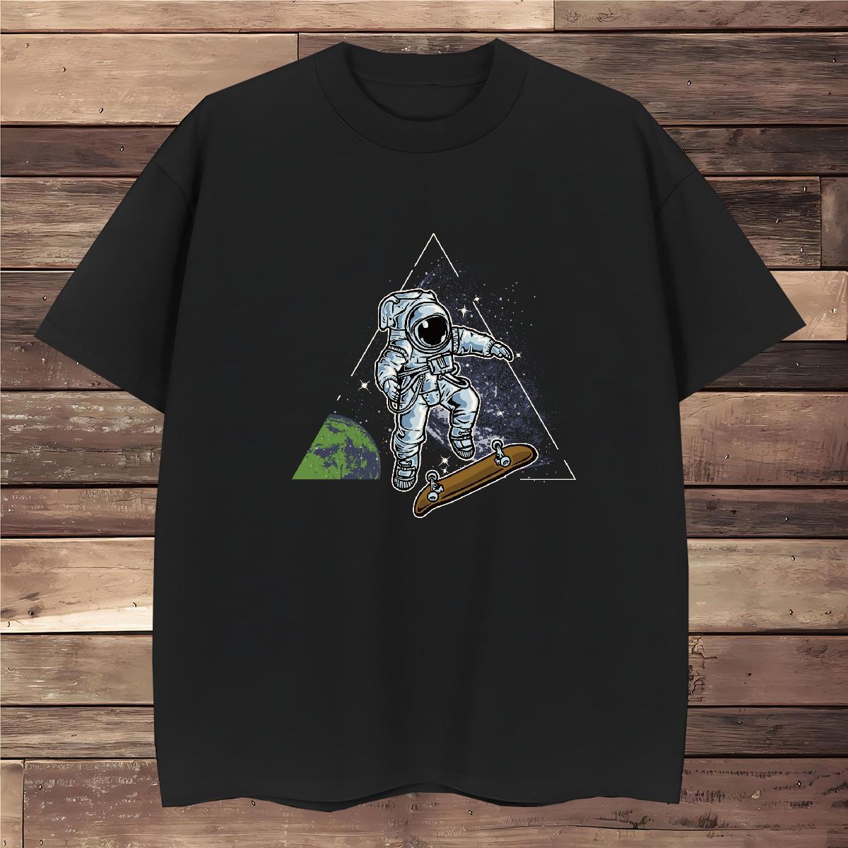 T-Shirts 100% Cotton 230g universe Casual Breathable Crew Neck DIY Men Tshirts DIY Customized Designer Tees Shirts