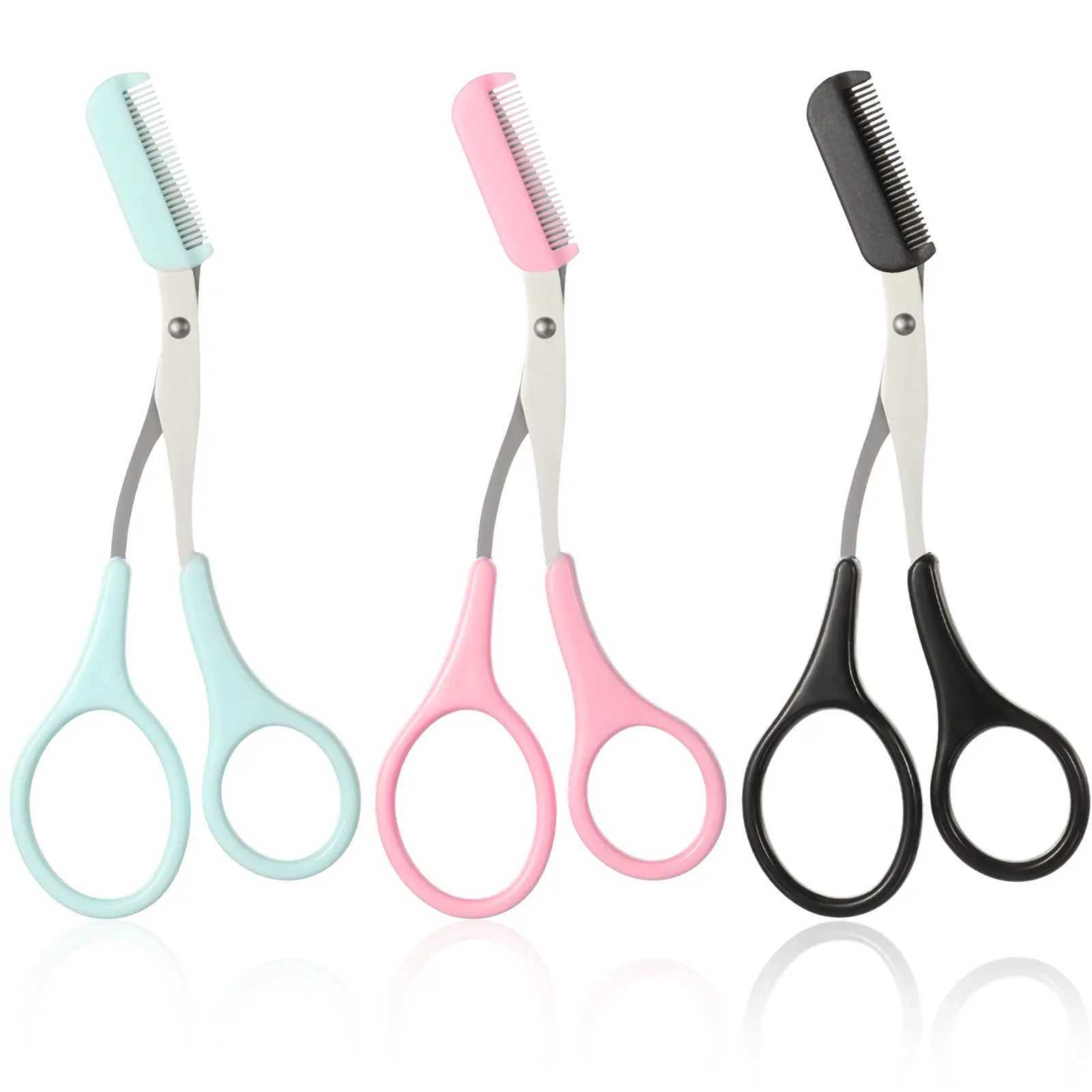 Eyebrow Trimming Clipper with Comb Eyebrow Shape Cutting Clipper Anti slip Finger Clip Hair Removal Beauty Accessories W240814