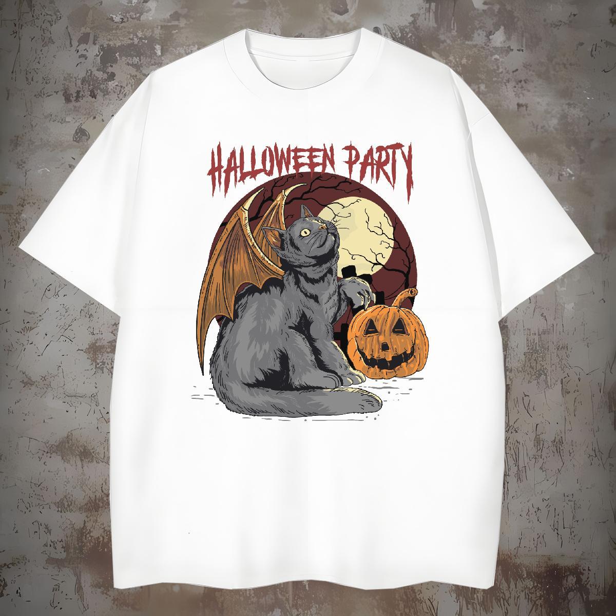 TOP Quality T Shirts Men Halloween Breathable Crew Neck Street wear Hip Hop Anime 230g Pure Cotton Couples T Shirts Casual New Top Tees