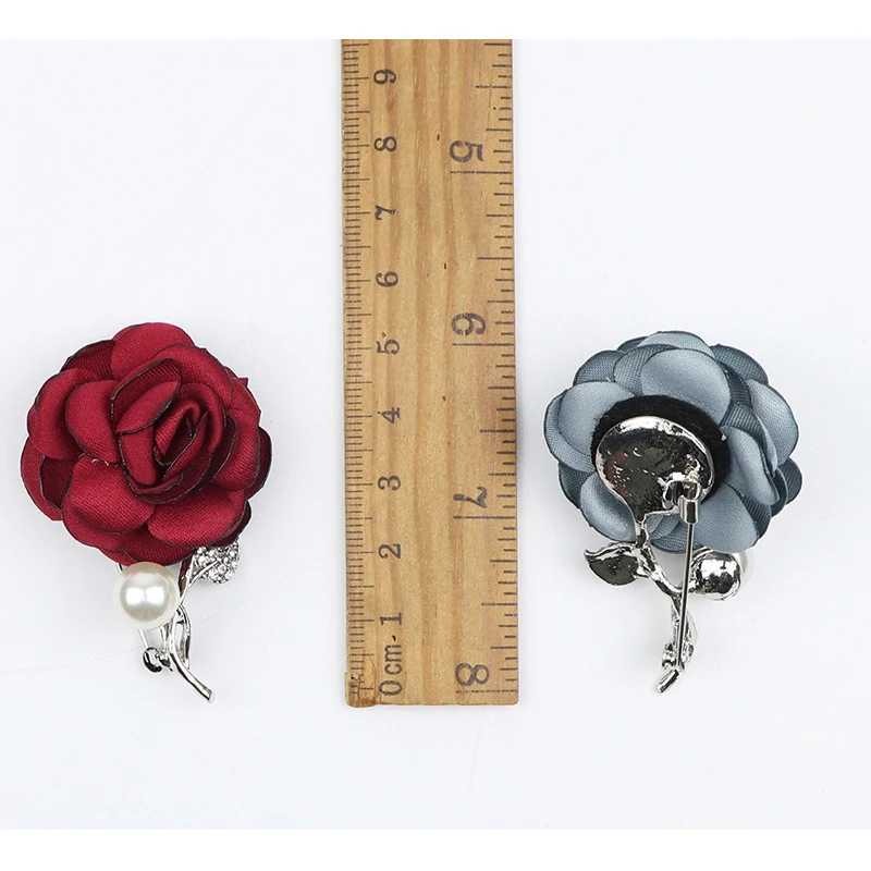 Retro Rose Chest Red Blue Peach Womens Jewelry Pin Groom Wedding Party Brooch Corset Set Accessories Gift W240815