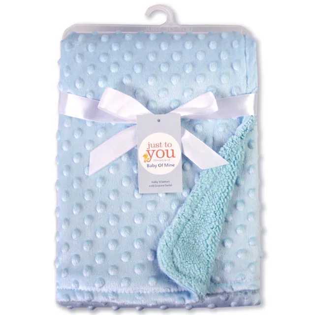 70x100cm Baby Blanket Warm Double Layer Swaddle Wrap Newborn Thermal Soft Bath Towel Baby Stroller Blanket Cover Sleepsack Y240815