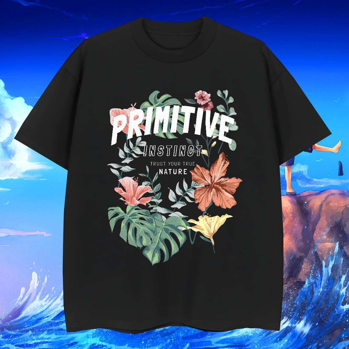 T shirt 230g 100% Cotton flower Sport Short Sleeve Soft Custom Printing Men Clothes T-Shirt Casual New Classic Tops Tees