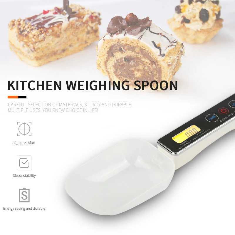 500g/0.01g Electronic Weighing Spoon LCD Display Digital Measuring Spoons With Two Size Spoons Kitchen Scales Cooking ToolsM240815