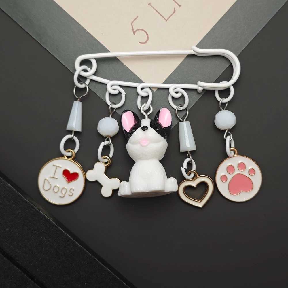 Pink Bulldog Dog Animal Brooch French Bulldog Brooch Birthday Jewelry W240815