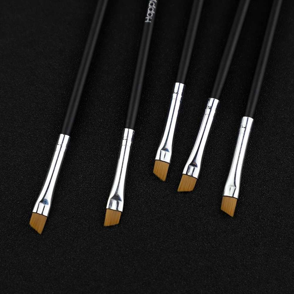 5 pieces/set of black eye brush oblique angle flat angle eye brush eye shadow eye shadow makeup tools professional female cosmetics W240814