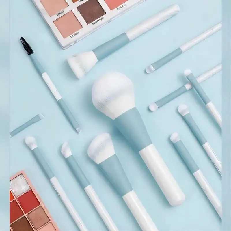12 piece makeup brush set super soft powder makeup tool beginner points powder blusher brush concealer brush knife edge eyeliner brush W240814